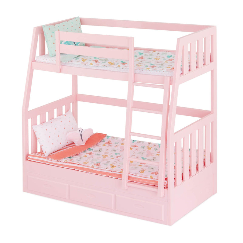 Our Generation Toy Bunk Bed Playset with Accessories for Ages 3+ D7