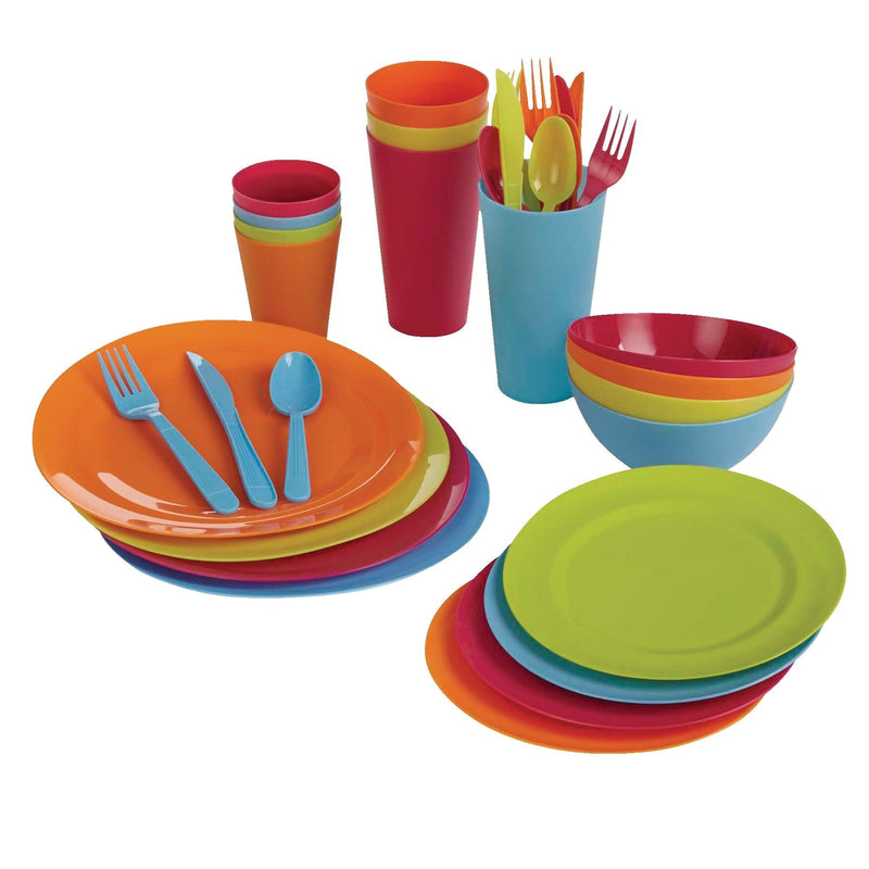 Outbound Acrylic Colourful Dinner Set, 33-pc L6