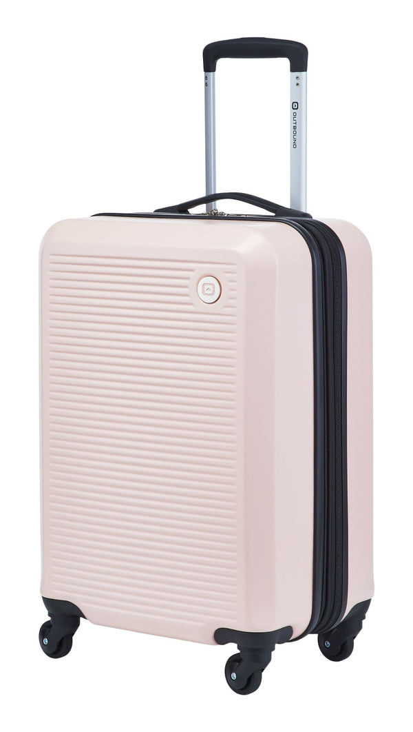 Outbound Hardside Carry-On Spinner Flex Travel Suitcase, Pink, 21-5/8-in E8
