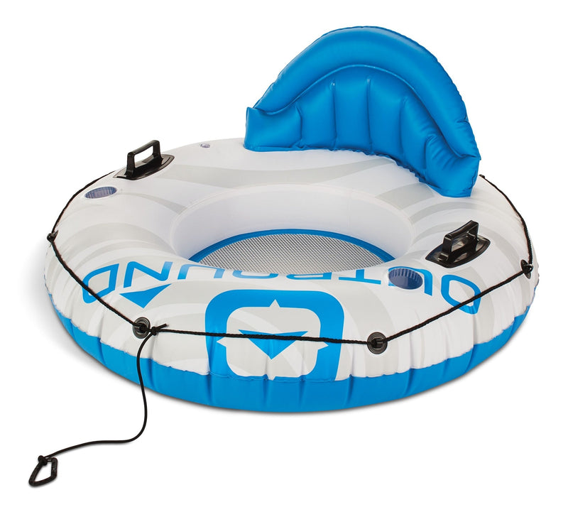 Outbound Inflatable Connectable River Tube, 1-Person, White/Blue, 51-in A3