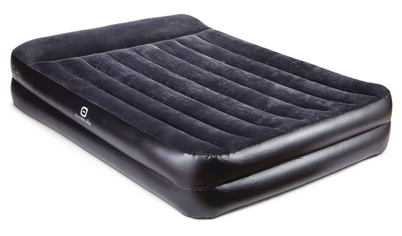 Outbound Queen Double-High Inflatable Air Mattress/Airbed with Built-In 120V Pump & Pillow U6