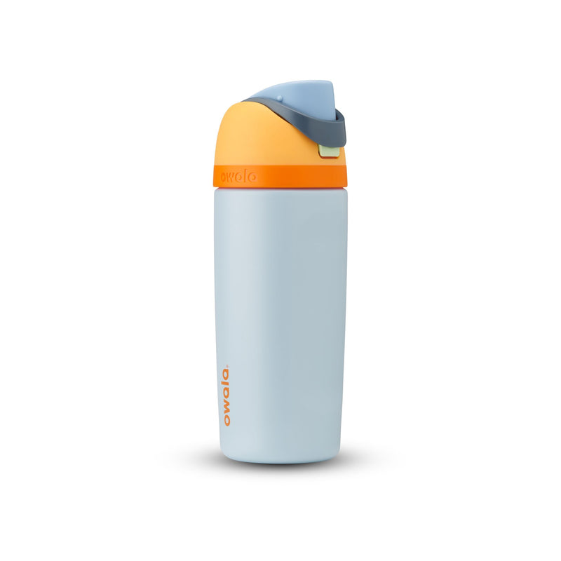 Owala FreeSip Kids’ Stainless Steel Insulated Portable Reusable Water Bottle, with Built-in Straw, Various Colours, 16-oz K9
