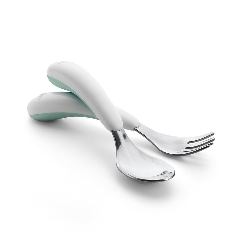 OXO Tot On-the-Go Fork & Spoon Set, Opal F0