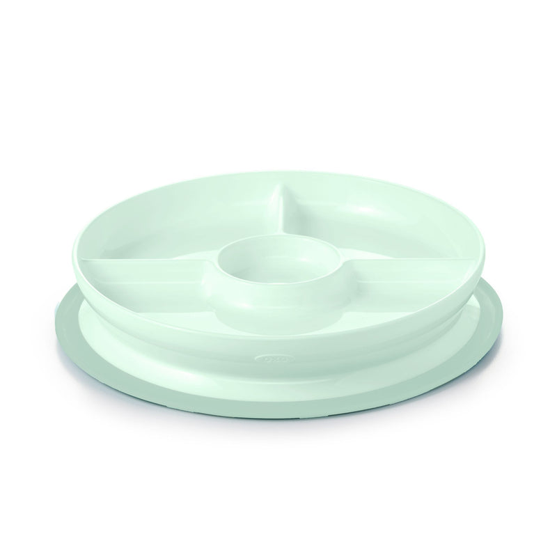 OXO Tot Stick & Stay Divided Plate, Opal E3