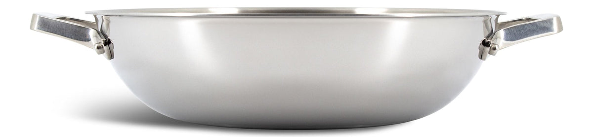 PADERNO 3-Ply Clad Stainless Steel Wok, 32-cm