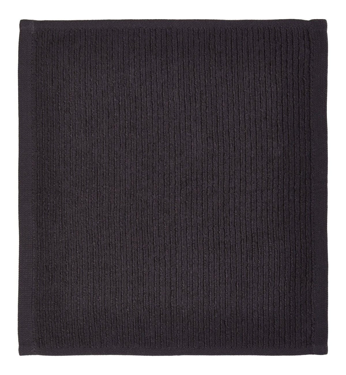 PADERNO All-Purpose Ribbed Cotton Terry Square Dish Cloths, Black, 4-pk