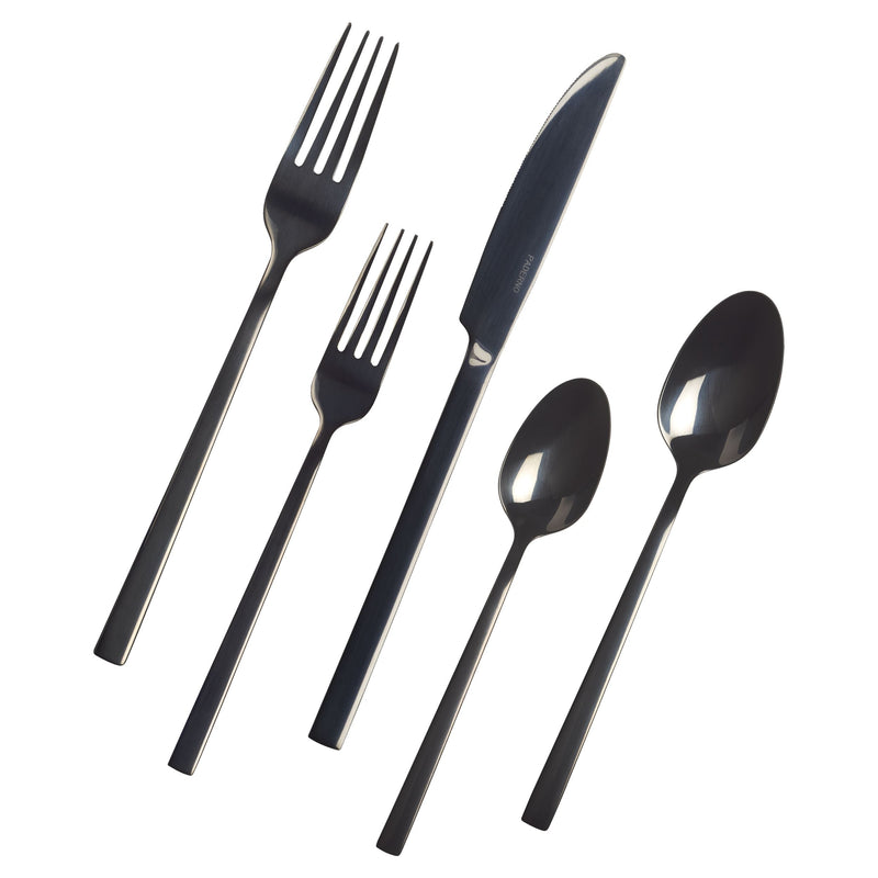 PADERNO Belvedere Stainless Steel Flatware Set, Serves 4, 20-pc, Black G6