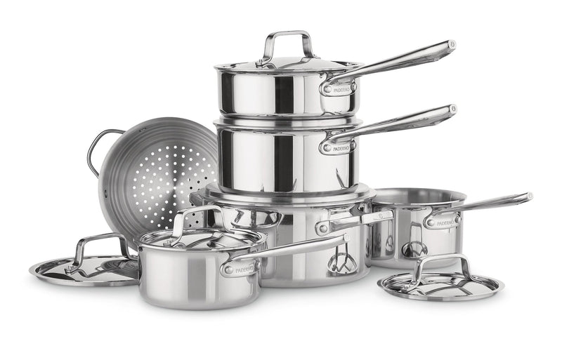 PADERNO Canadian Professional Clad Cookware Set, Oven Safe, 12-pc W7
