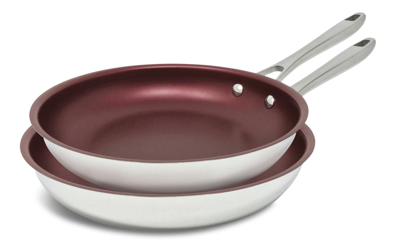 Paderno Clad Non-stick Fry Pans, 24 cm/28 cm, 2-pk, Induction Compatible Cookware K6