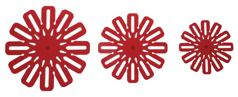 PADERNO Classic Cookware Protectors for Pots and Pans, Red, 5-pc B6