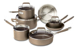 PADERNO Classic Cookware Set, Non-Stick, PFOA-Free, Oven Safe, Champagne Bronze, 12-pc