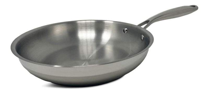 PADERNO Classic Stainless Steel Frying Pan, Dishwasher & Oven Safe, 9-in K9
