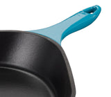 PADERNO Enameled Cast Iron Frying Pan, Turquoise Blue, 10-in