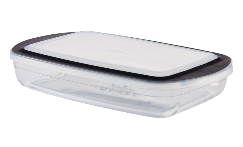 PADERNO Glass Rectangular Baking Dish with Lid, 3.8-qt Q8