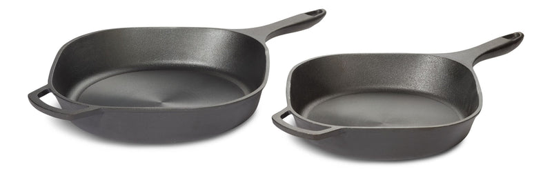 PADERNO Pre-Seasoned Smooth Release Cast Iron Skillet, Oven Safe, Black, 12-in C1