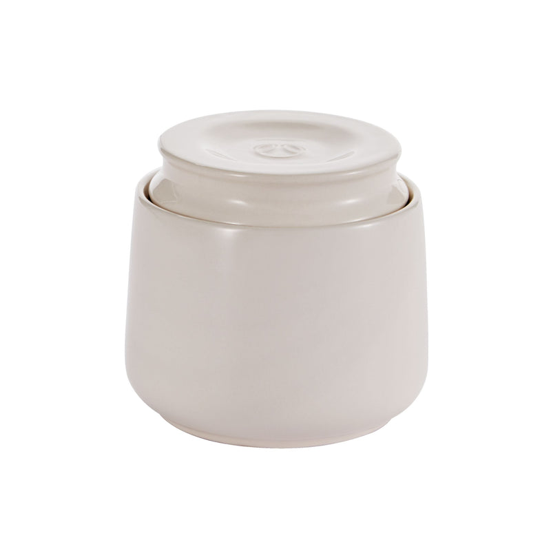 PADERNO Professional Ceramic French Butter Keeper Dish, Dishwasher Safe, Holds One 1/4-lb Stick of Butter S8