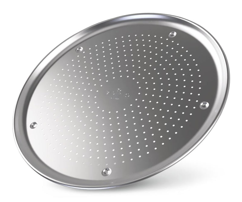 PADERNO Professional Uncoated Aluminum Round Pizza Crisper Pan, 16-in X6