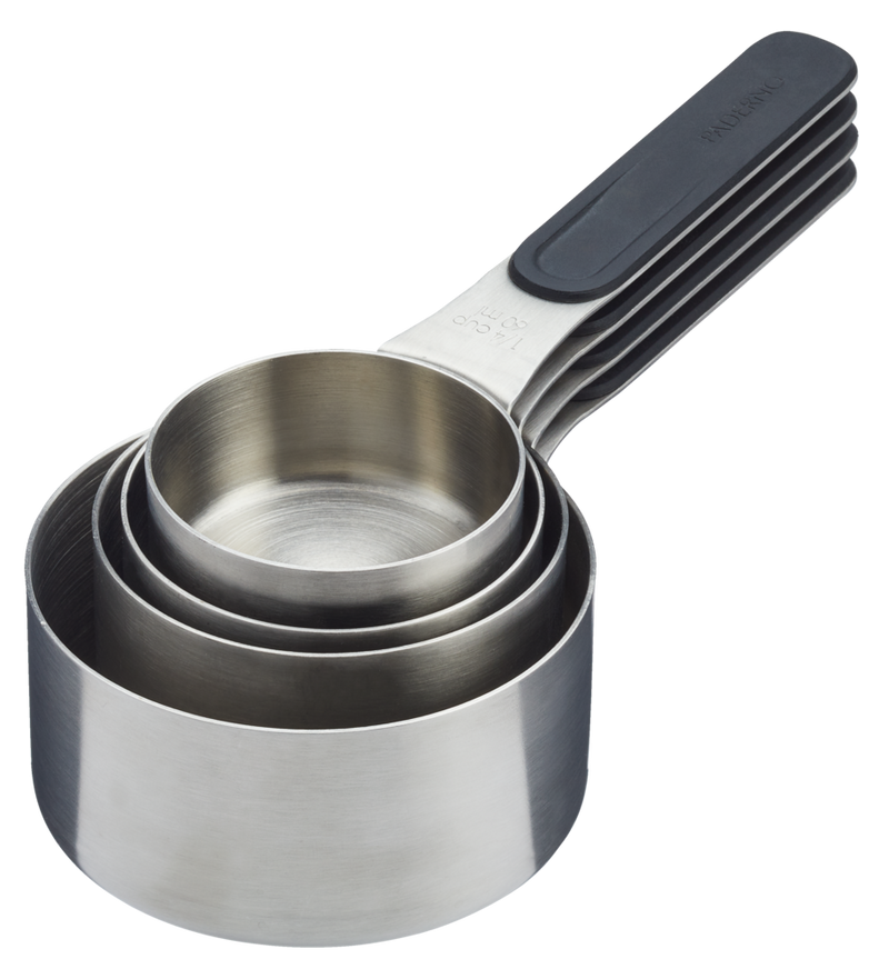PADERNO Stainless Steel Measuring Cups with Magnetic Handle, 4-pc K1