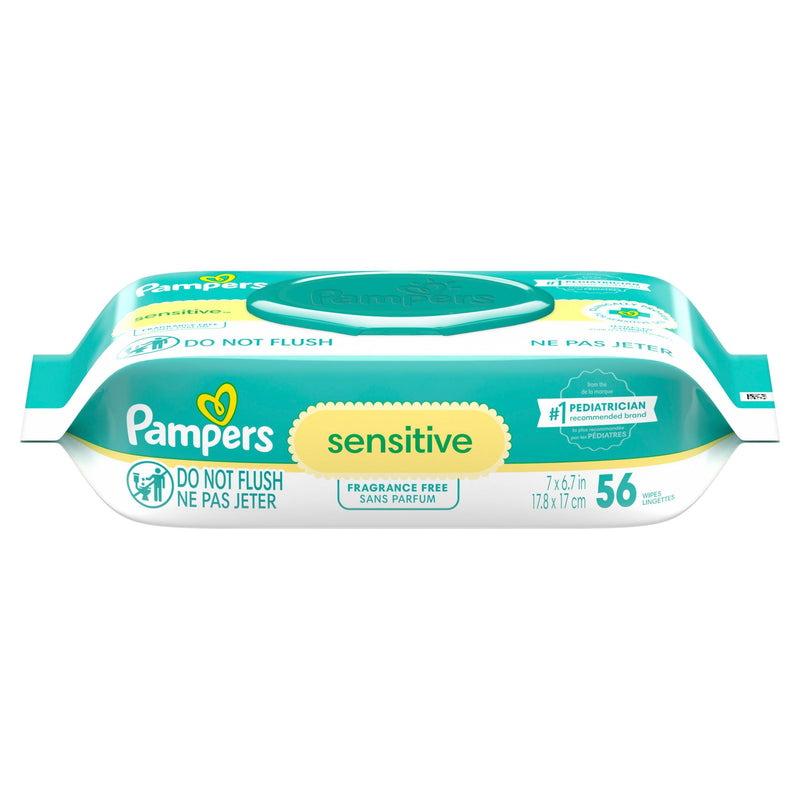 Pampers Sensitive Baby Wipes 1X Pop-Top, 56 Count C3