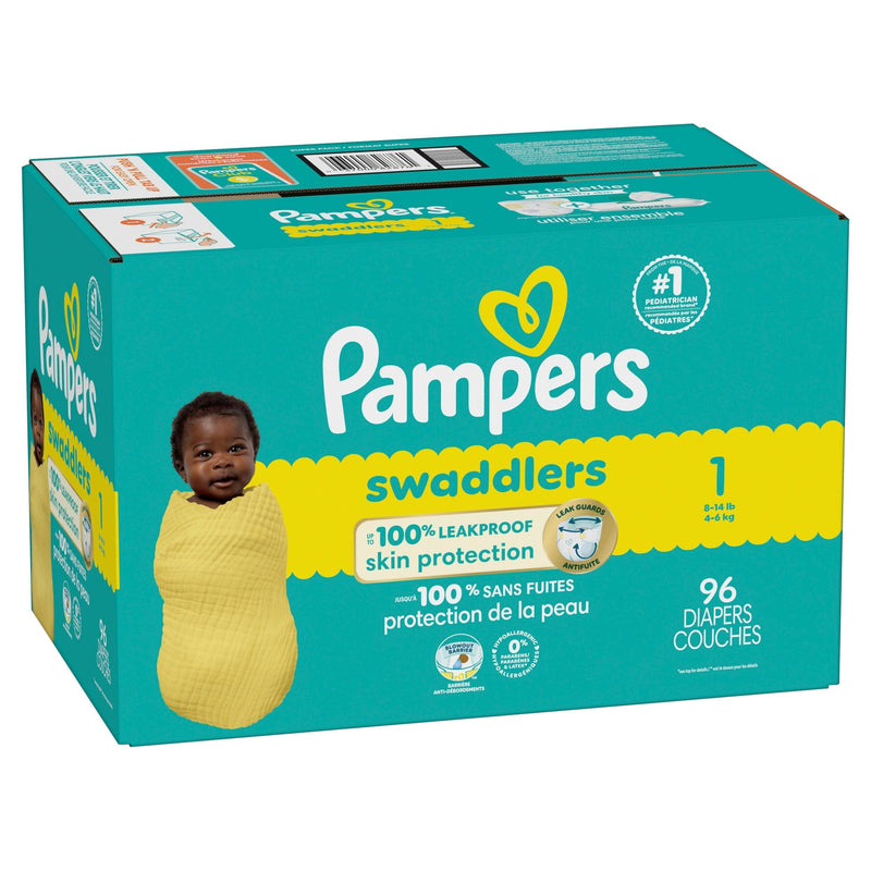 Pampers Swaddler Size 1 Leak-Free Baby Diapers, 96-pc F6