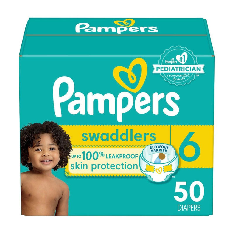 Pampers Swaddlers Size 6 Leak-Free Diapers, 50-pc D1