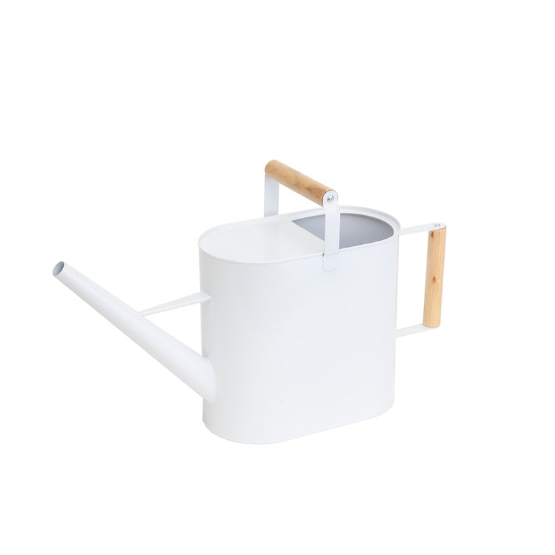 Panacea Nordic Habitat Wood Finish Watering Can, White, 2-Gal J1