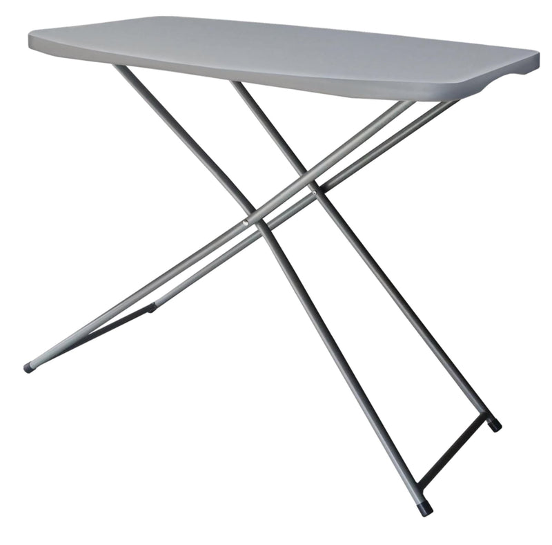 Peakform Height Adjustable Plastic & Metal Portable Folding Activity Table, Indoor/Outdoor, White Q2