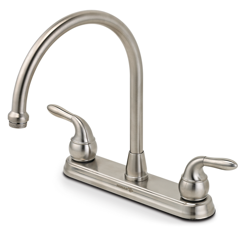 Peerless Double Handle Kitchen Faucet, Brushed Nickel Z5