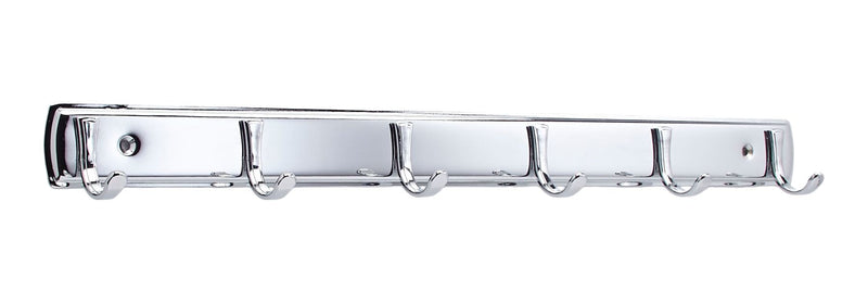 Peerless Stainless Steel 6-Hook Rail, Chrome, 19-in Q2