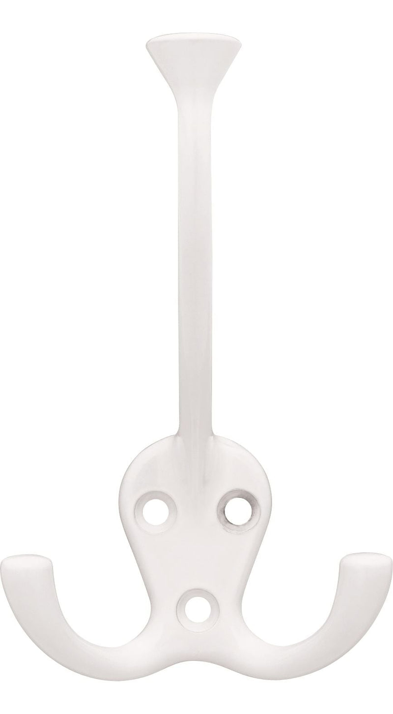 Peerless Stainless Steel Single Tri-Hooks, White, 3-pk F2