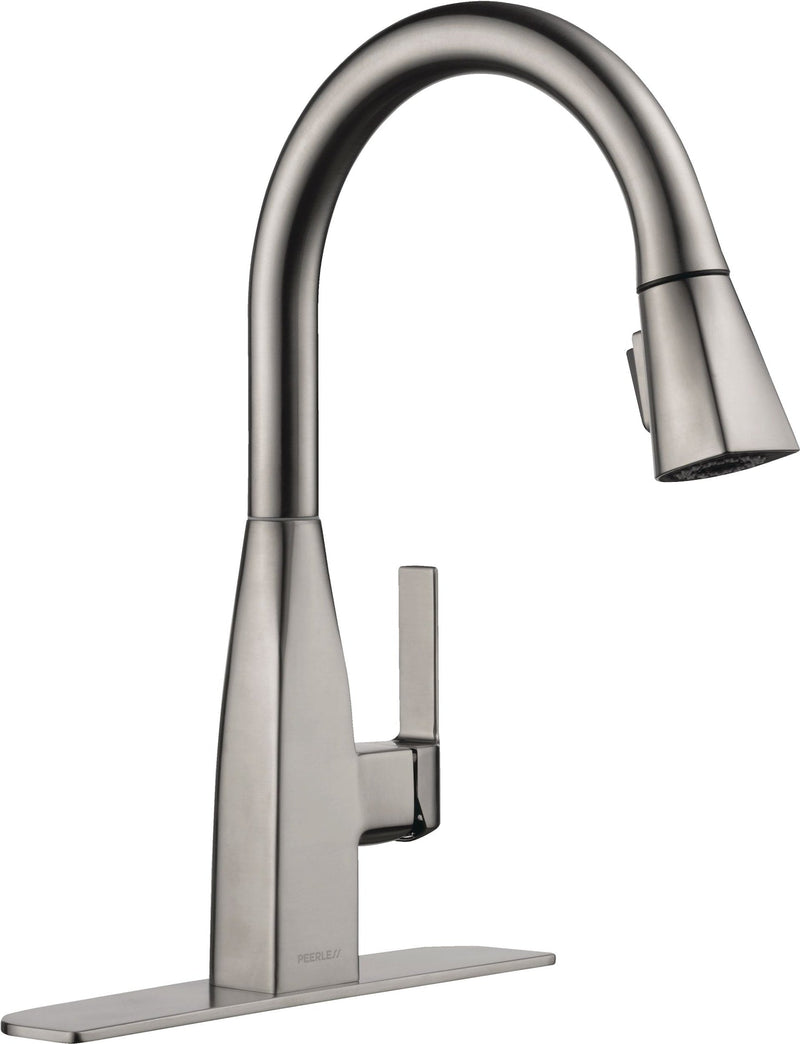 Peerless Xander Single Handle High Arc Pull-Down Kitchen Faucet, Stainless Steel A7