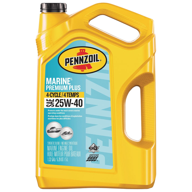 Pennzoil Marine Premium Plus 25W-40 4-Cycle Engine Oil, 5-L C2