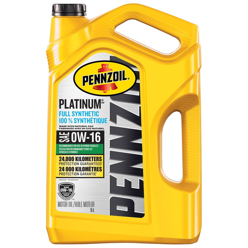 Pennzoil Platinum 0W16 Synthetic Engine Oil, 5-L B9