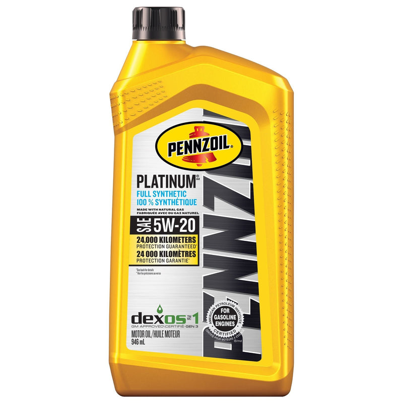 Pennzoil Platinum 5W20 Synthetic Engine/Motor Oil, 946-mL J0