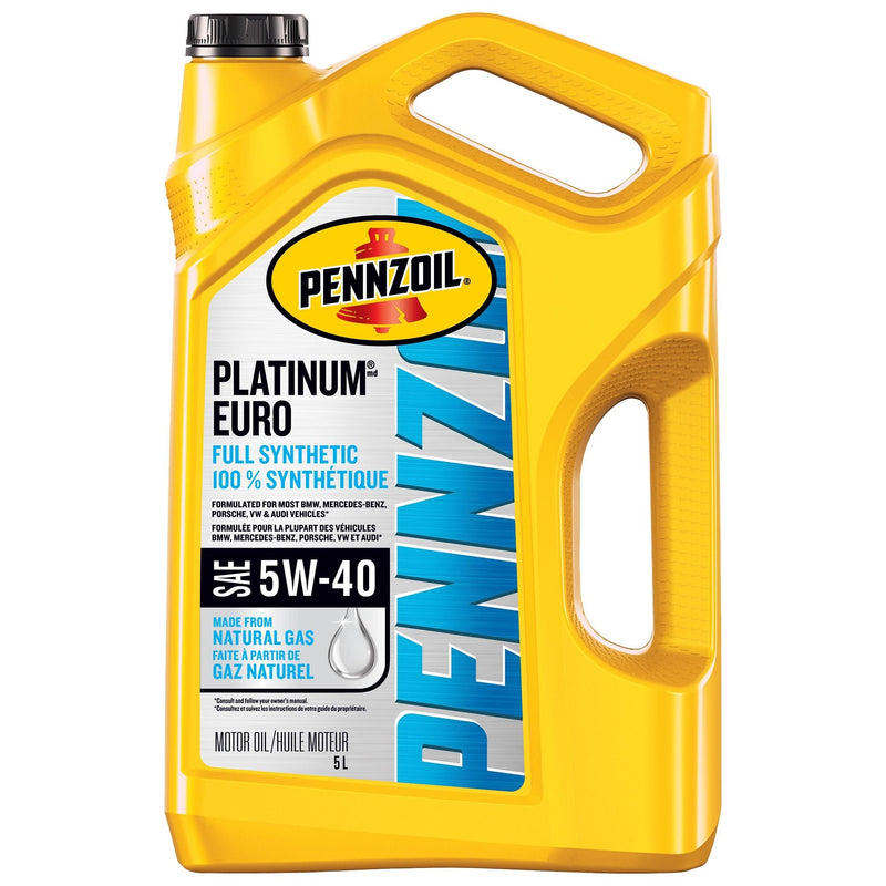 Pennzoil Platinum Euro 5W40 Synthetic Engine/Motor Oil, 5-L J1
