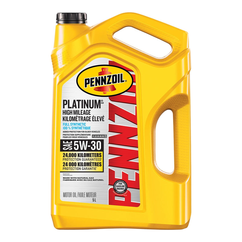 Pennzoil Platinum High Mileage 5W30 Synthetic Engine/Motor Oil, 5-L V5