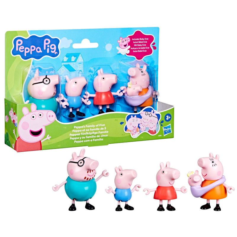 Peppa Pig & Family Figure Playset for Ages 3+, 4-pc Y5