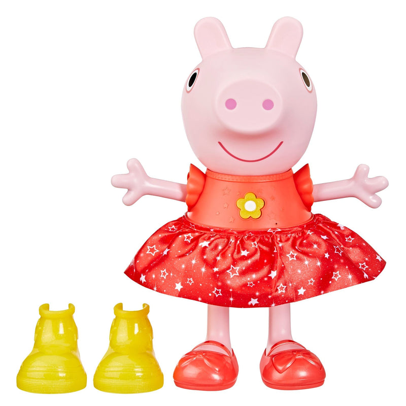 Peppa Pig Peppa’s Muddy Puddles Party Singing and Dancing Doll, English, Ages 3+ A0