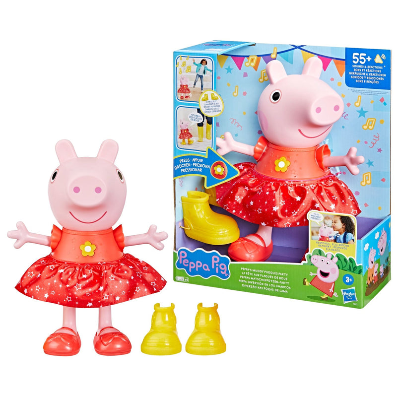 Peppa Pig Peppa’s Muddy Puddles Party Singing and Dancing Doll, French, Ages 3+ P4