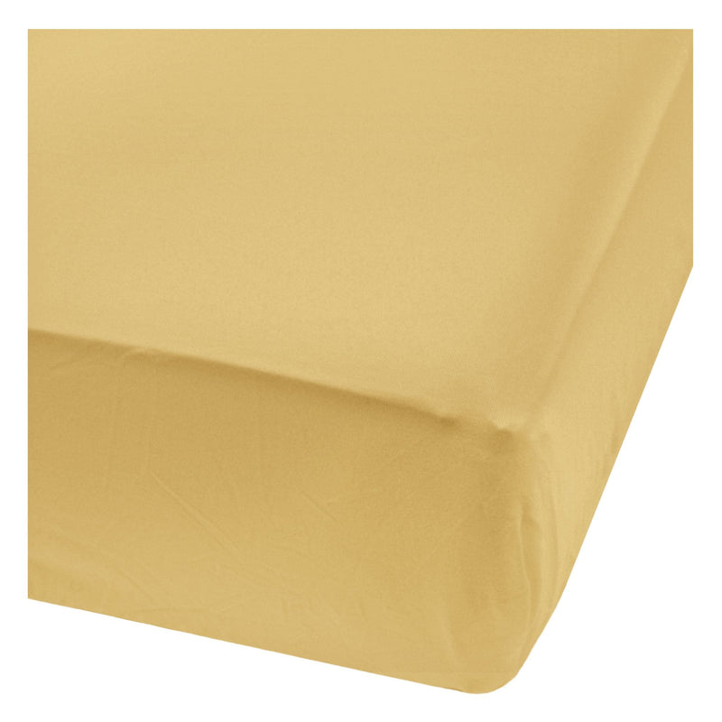 Perlimpinpin Bamboo Baby Crib Fitted Sheets, Curry T6