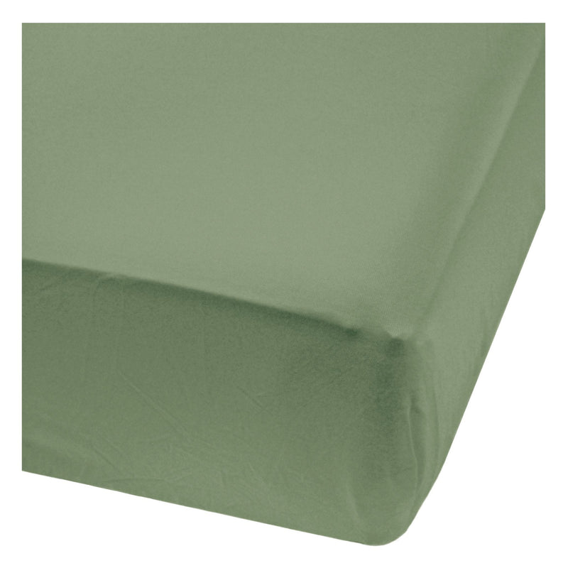 Perlimpinpin Bamboo Baby Crib Fitted Sheets, Hunter Green Y3