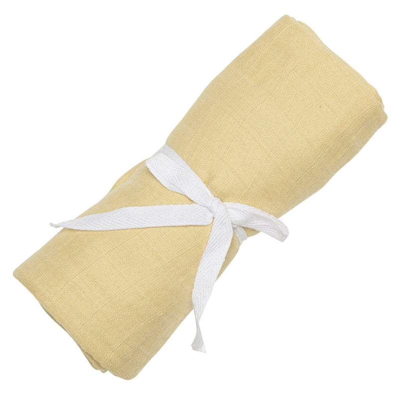Perlimpinpin Cotton Muslin Baby Swaddle Blanket, Lemon W5