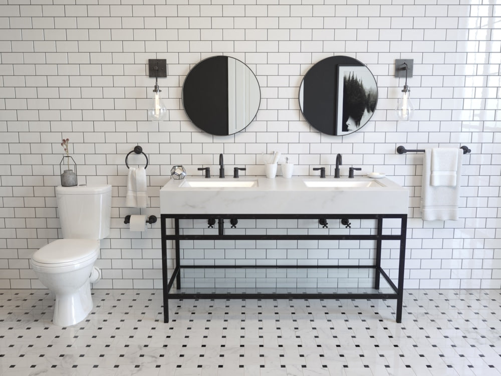 Pfister Breckenridge Single Handle High Arc Bathroom Sink Faucet, Push & Seal Drain, WaterSense Certified, Black