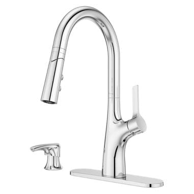 Pfister Ceylon Pull-Down Kitchen Faucet, Polished Chrome O3
