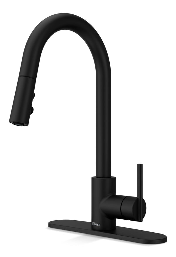 Pfister Modern Pull-Down Kitchen Faucet, Matte Black Q7