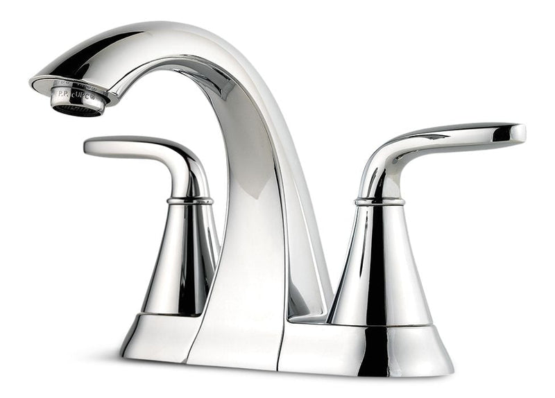 Pfister Pasadena Double Handle 4-in Centreset Bathroom Sink Faucet, WaterSense Certified, Chrome P5