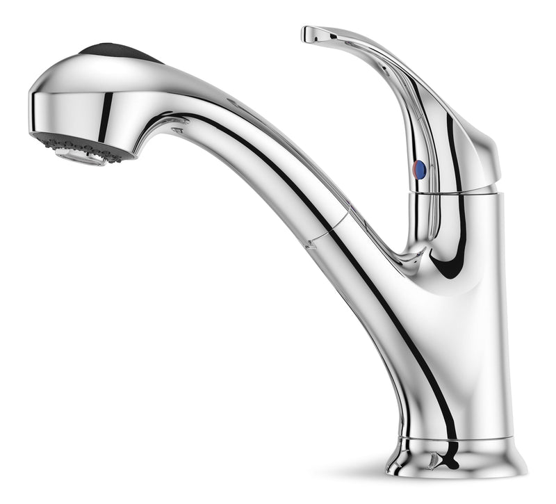 Pfister Shelton Single Handle Pull Out Kitchen Faucet, Chrome B7