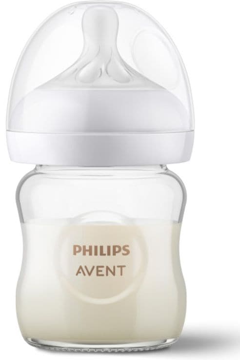 Philips Avent Glass Bottle with Response Nipple 4-oz, 1-pk T8