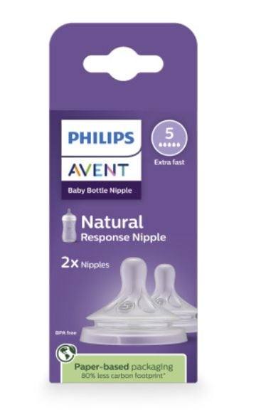 Philips Avent Response Nipple Flow 5 for 6M+, 2-pk B2