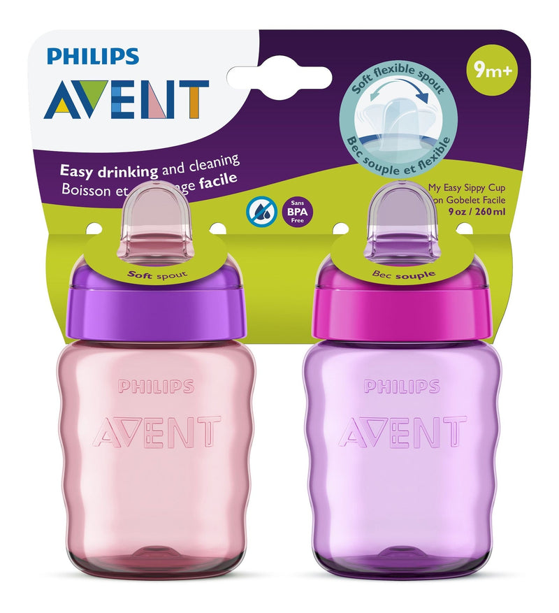 Philips Avent Soft Sippy Cup, Pink/Purple, 2-pk A2